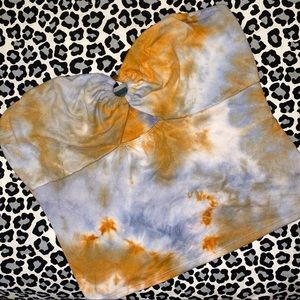 NWT Tie Dye Printed Strapless Crop Top